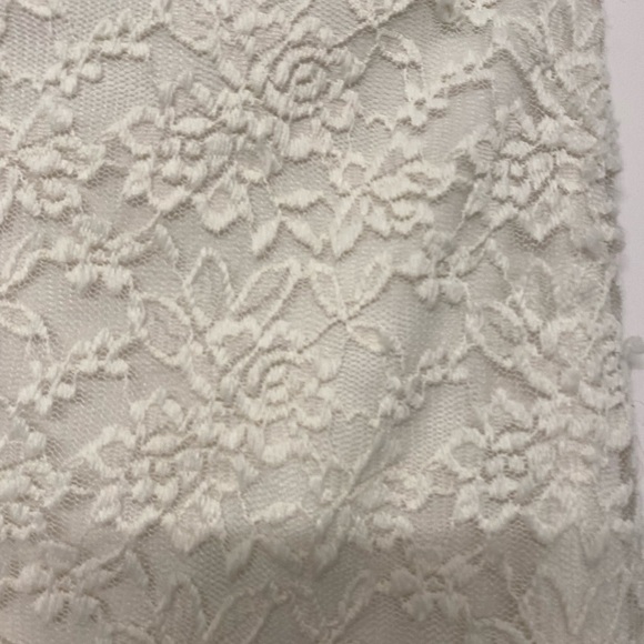 Peppermint Floral Lace Pencil Skirt - Cream - Picture 3 of 5